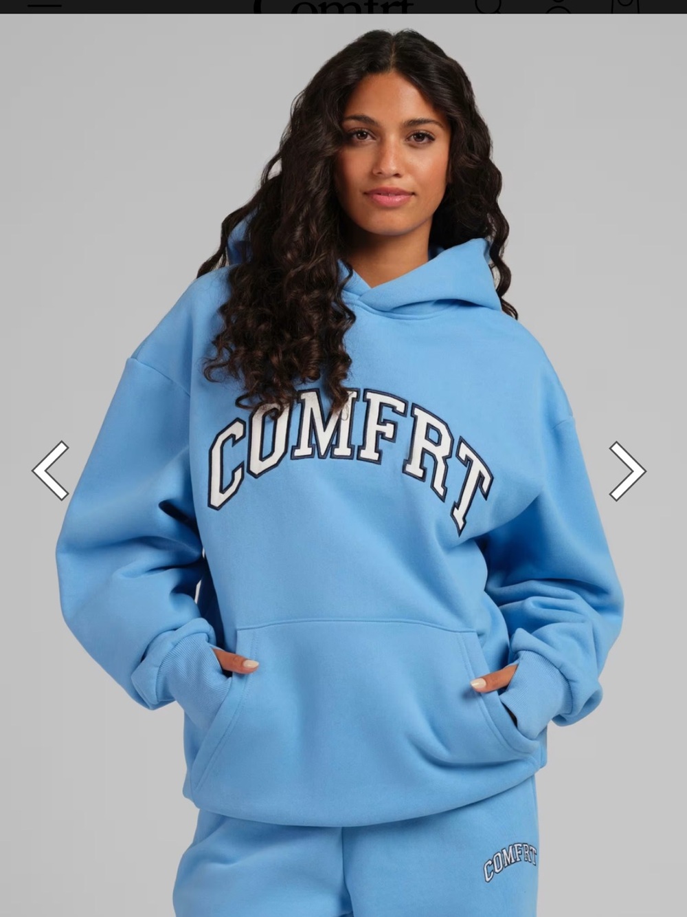 Varsity Hoodie Mega in Paris Blue